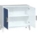 Asanso White with Blue Cabinet, 2 Door