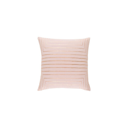 Crescent 20 X 20 inch Blush and Gold Pillow