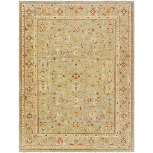 Castle 36 X 24 inch Sage / Olive / Dusty Sage / Dark Brown Handmade Rug