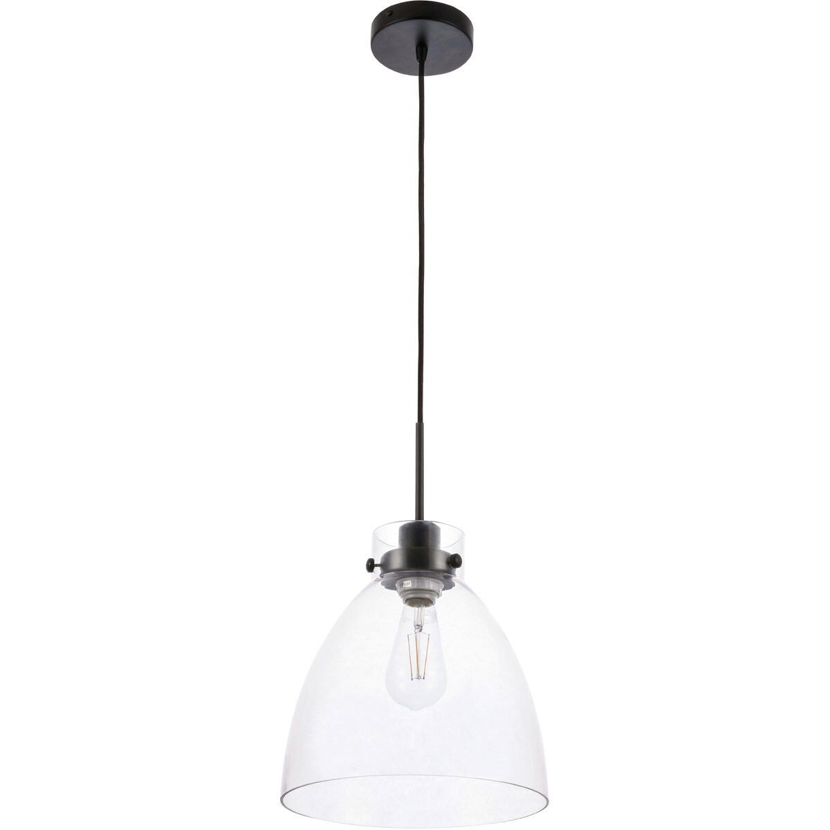 Frey 1 Light 11 inch Black Pendant Ceiling Light