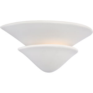 AERIN Mollino LED 15 inch Plaster White Tiered Sconce Wall Light