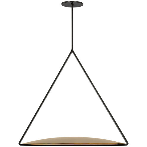 Peter Bristol Cymbal 1 Light 27.8 inch Dark Bronze/Natural Brass Line-Voltage Pendant Ceiling Light