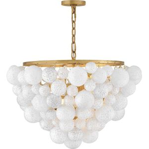 Marabel 6 Light 30.5 inch Distressed Brass Chandelier Ceiling Light