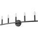 Sawyer 5 Light 32 inch Matte Black Vanity Light Wall Light