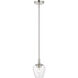 Willow 1 Light 6 inch Brushed Nickel Single Pendant Ceiling Light, Single