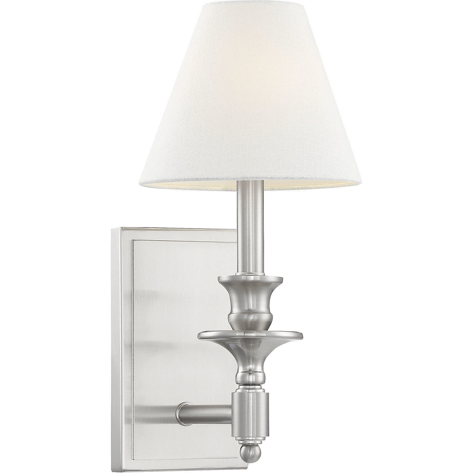 Washburn 1 Light 6.9 inch Satin Nickel Wall Sconce Wall Light, Essentials