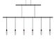 Suspenders LED 48 inch Satin Black Linear Pendant Ceiling Light