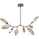 Rock Crystal LED 52.6 inch Burnished Bronze Linear Pendant Ceiling Light in Chilled Bronze, 2700K LED, Modern Branch