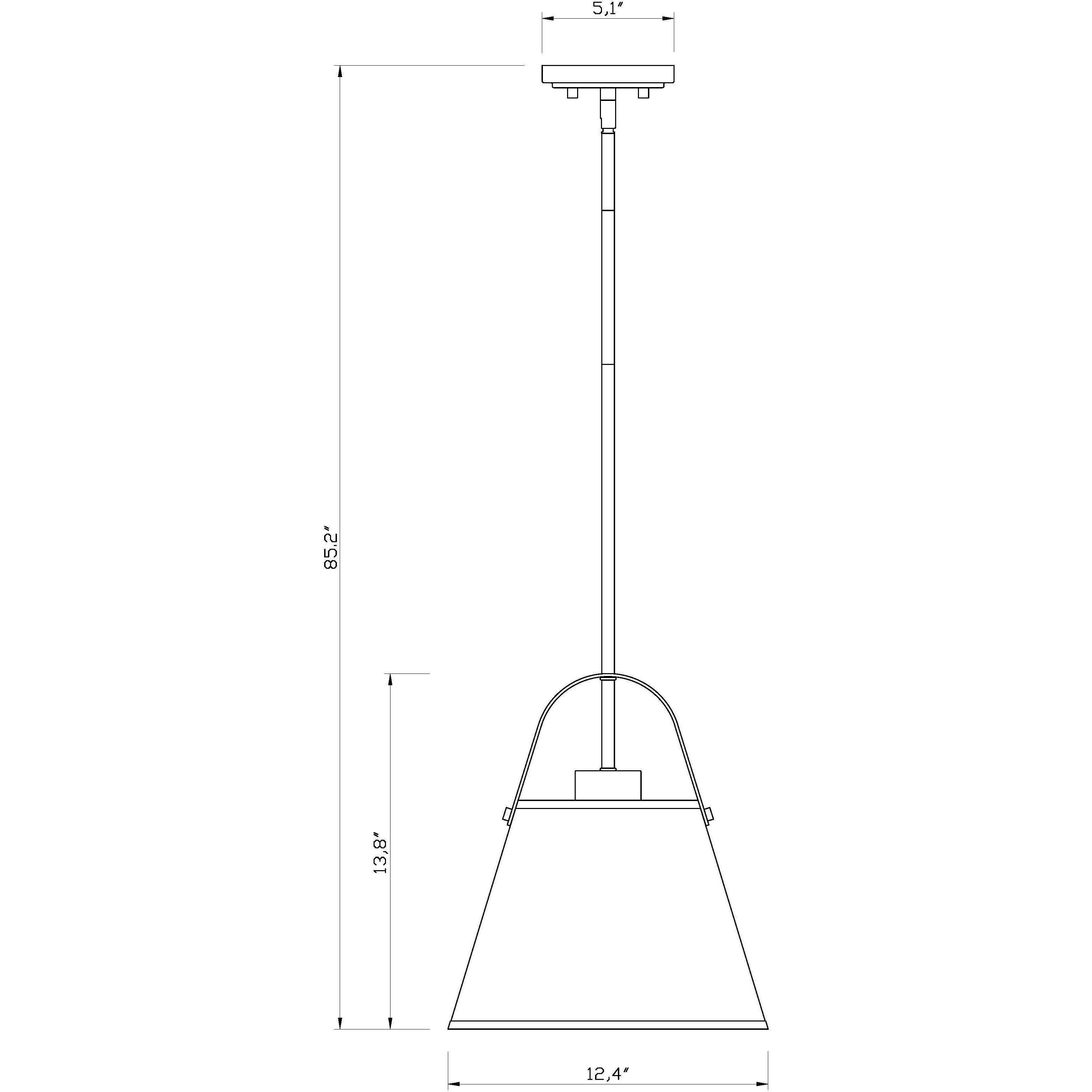 Z-Studio 1 Light 12.5 inch Matte Black Pendant Ceiling Light