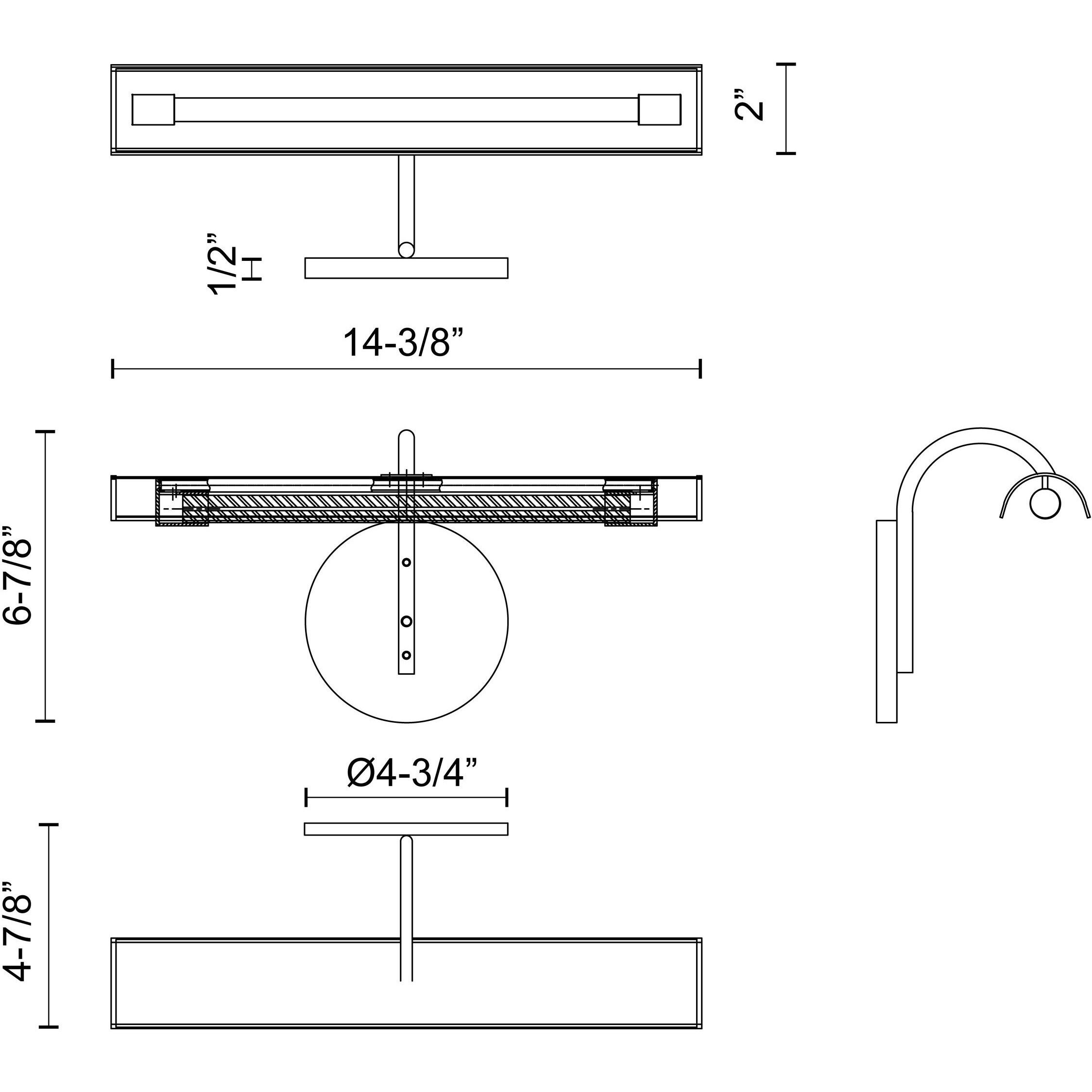 Astrid Wall/Vanity Light Wall Light in Vintage Brass