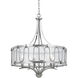 Vincenza 6 Light 26 inch Brushed Steel Chandelier Ceiling Light