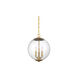 Modern 3 Light 13.75 inch Natural Brass Pendant Ceiling Light