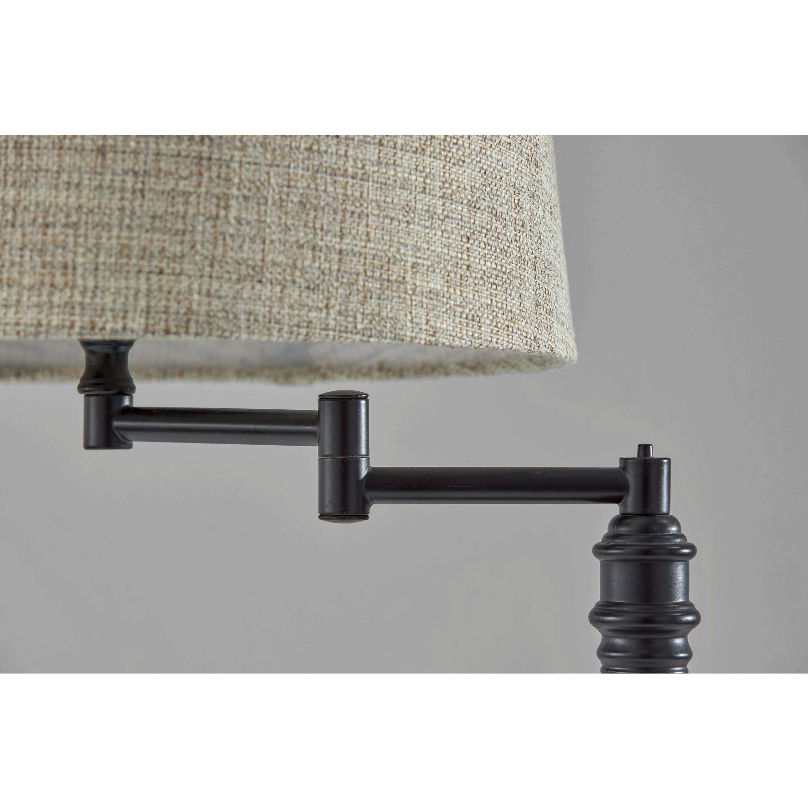 Dante 26 inch 60.00 watt Black Metal Table Lamp Portable Light, Simplee Adesso