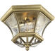 Monterey/Georgetown 2 Light 11 inch Antique Brass Outdoor Ceiling Mount
