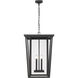 Seoul 4 Light 18 inch Black Outdoor Chain Mount Ceiling Fixture