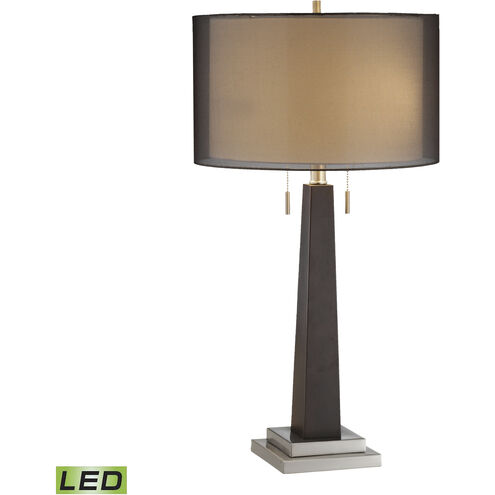 Jaycee 29 inch 9 watt Black with Nickel Table Lamp Portable Light