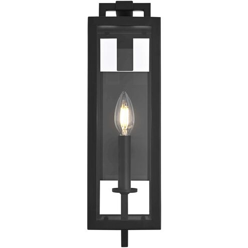 Jairo 1 Light 16.5 inch Black Outdoor Wall Sconce