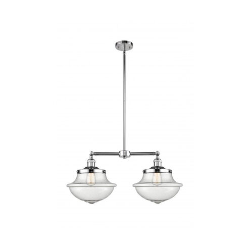 Franklin Restoration Large Oxford 2 Light 25 inch Polished Chrome Chandelier Ceiling Light, Franklin Restoration