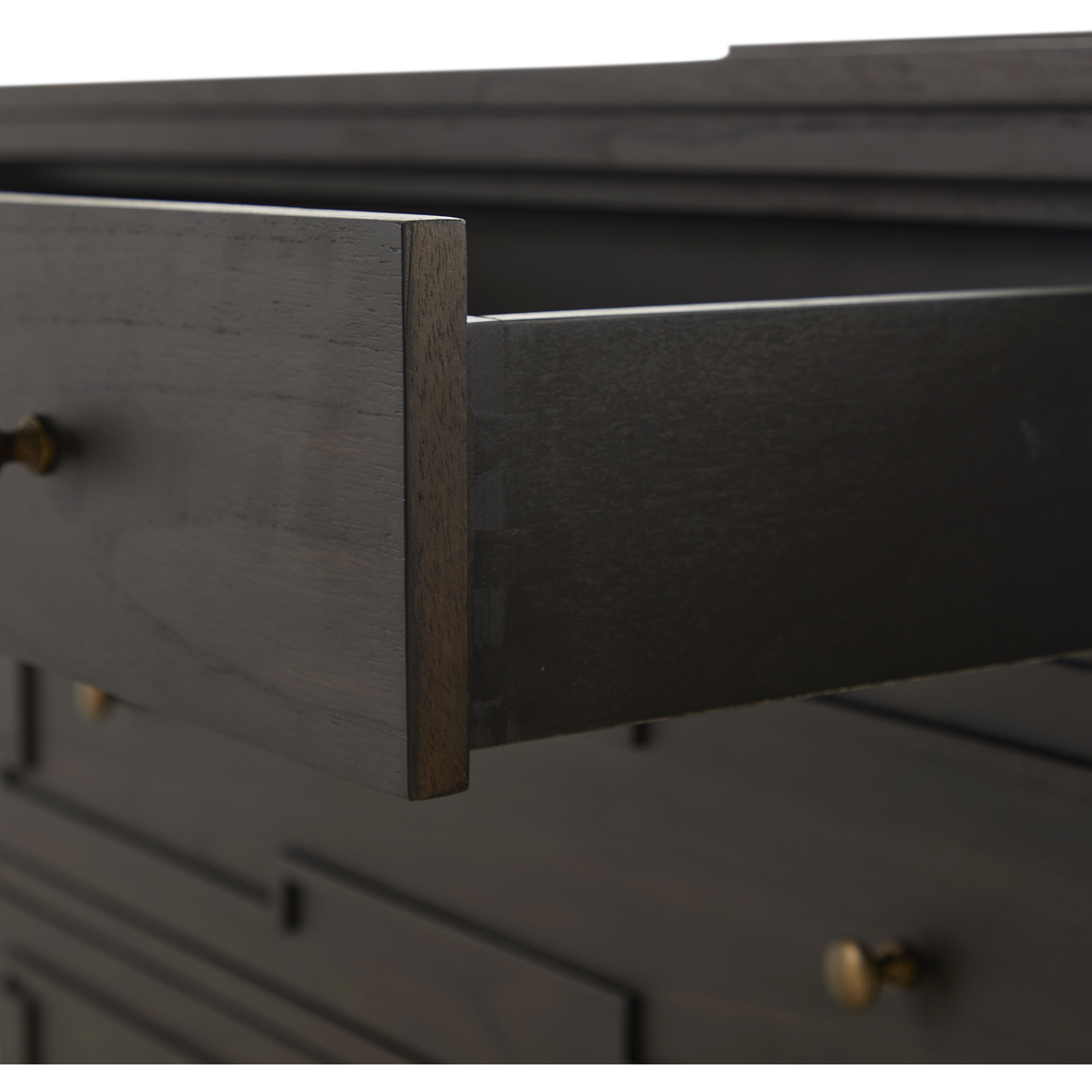 Glenwood Cerused Brown and Brushed Antique Brass Dresser