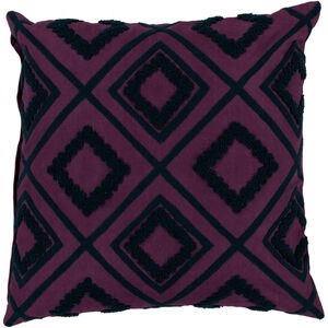 Tribe 22 inch Dark Blue, Dark Purple Pillow Kit