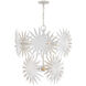 Bismarkia 10 Light 30 inch Gesso White Chandelier Ceiling Light, Medium, Marjorie Skouras Collection