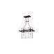 Square Ring 2 Light 17 inch Satin Black Pendant Ceiling Light