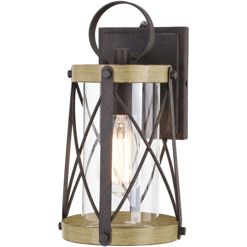 Harwood LED 12 inch Oxidized Iron and Burnished Elm Outdoor Wall