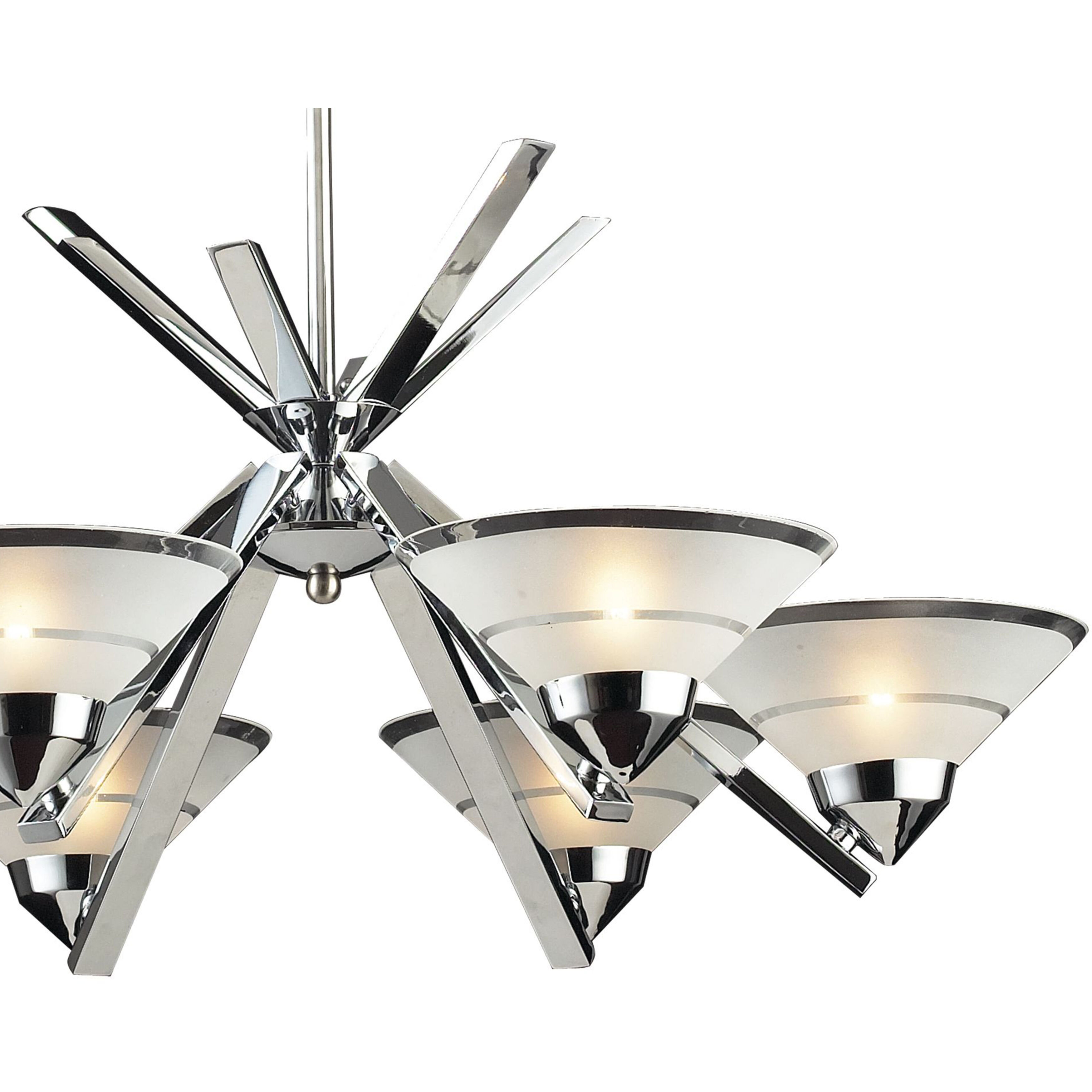 Refraction LED 26 inch Polished Chrome Chandelier Ceiling Light