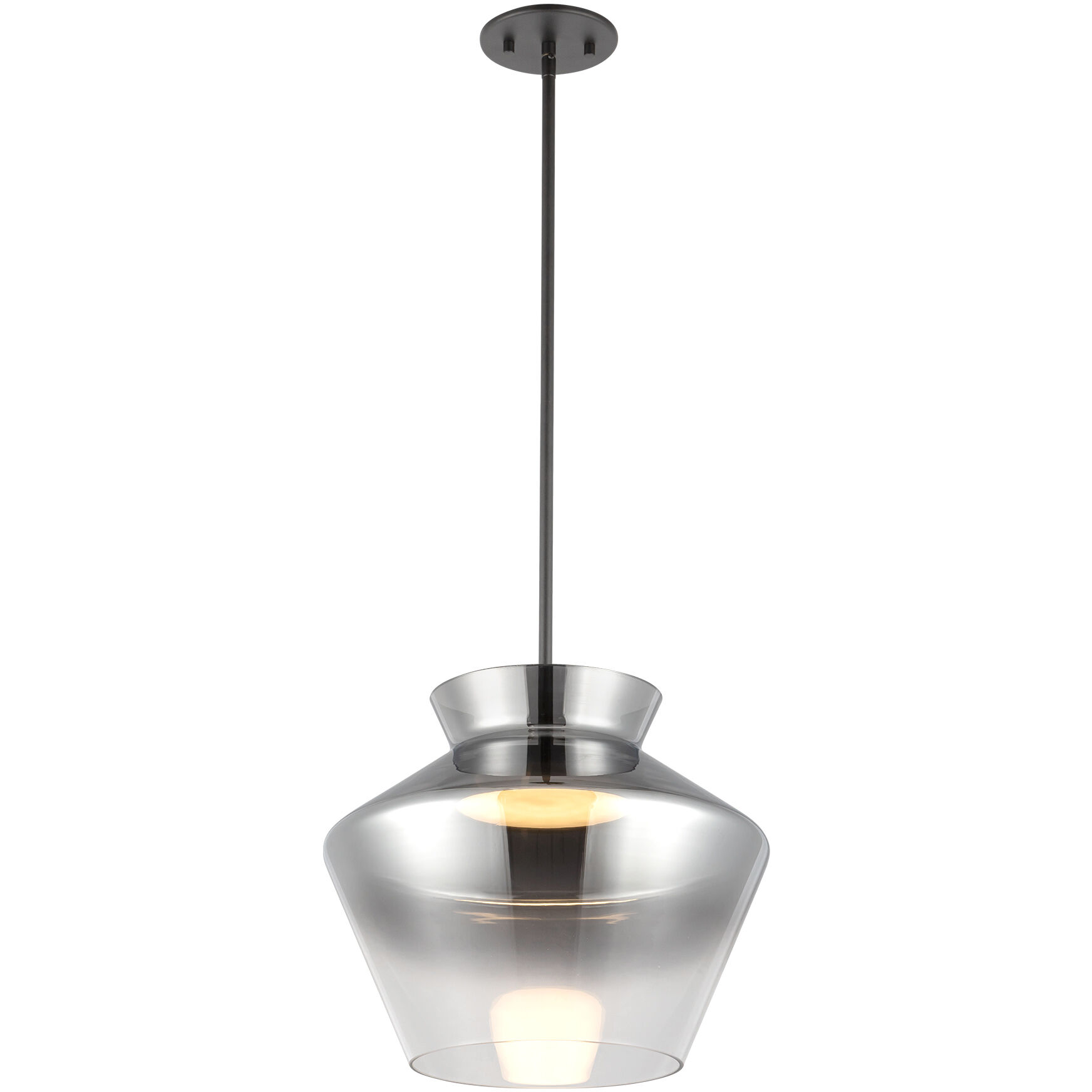 Trinity Pendant Ceiling Light in Smoked Glass