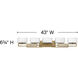 Lanza 5 Light 43 inch Brushed Bronze Vanity Light Wall Light
