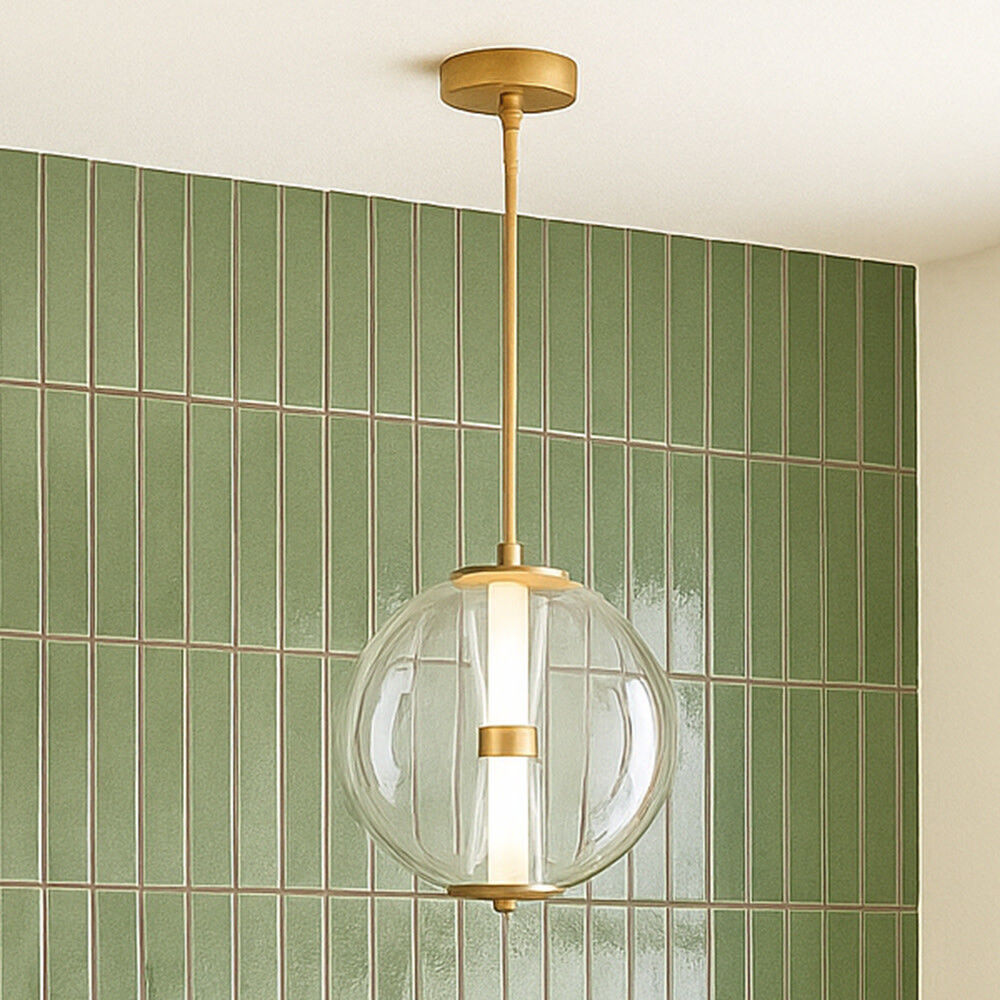 Elin LED 14 inch Lacquered Brass Pendant Ceiling Light