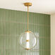 Elin LED 14 inch Lacquered Brass Pendant Ceiling Light