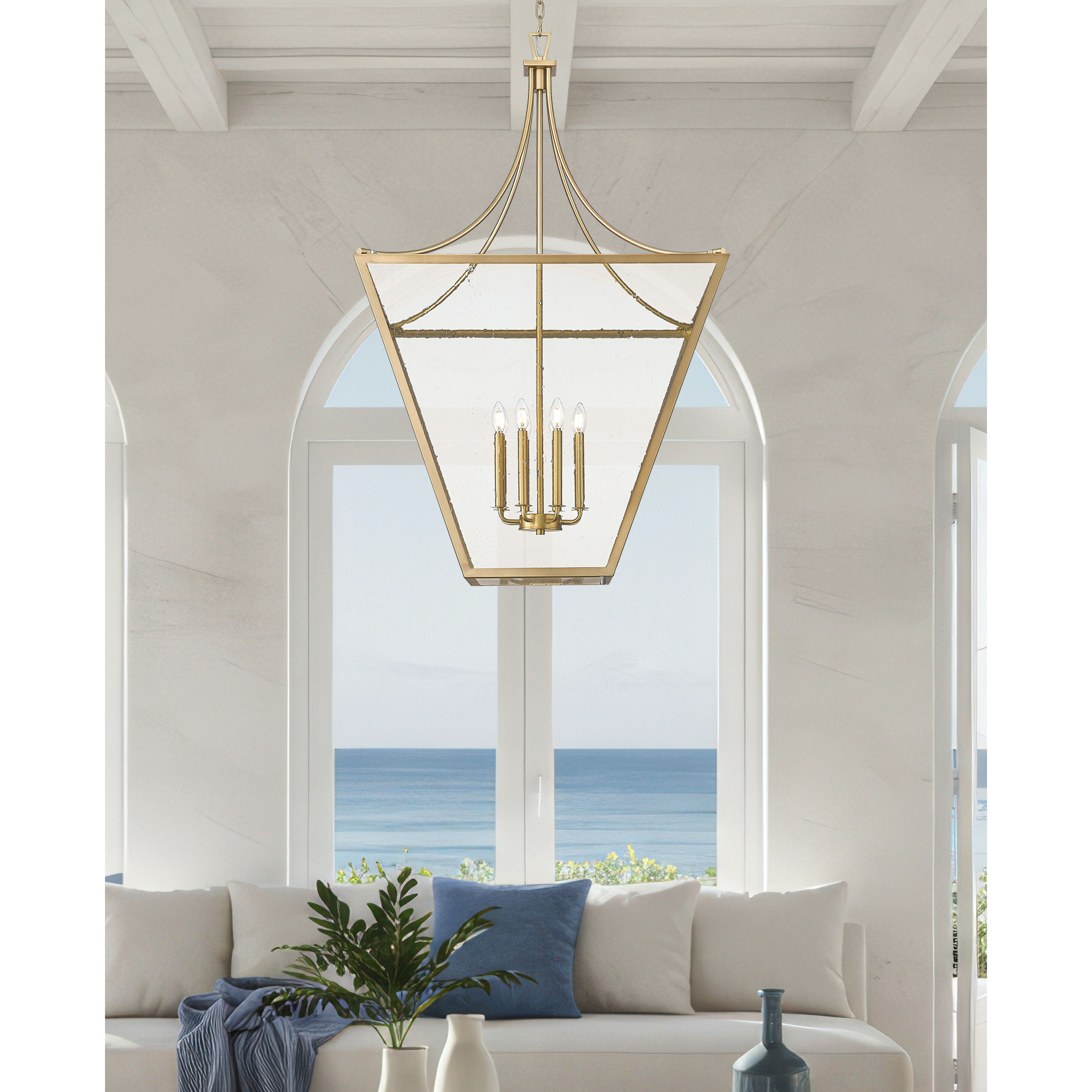 Montalcino 8 Light 32 inch Rubbed Brass Chandelier Ceiling Light