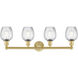 Salina 4 Light 32 inch Satin Gold Bath Vanity Light Wall Light