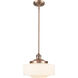 Franklin Restoration Bridgeton LED 12 inch Antique Copper Mini Pendant Ceiling Light in Matte White