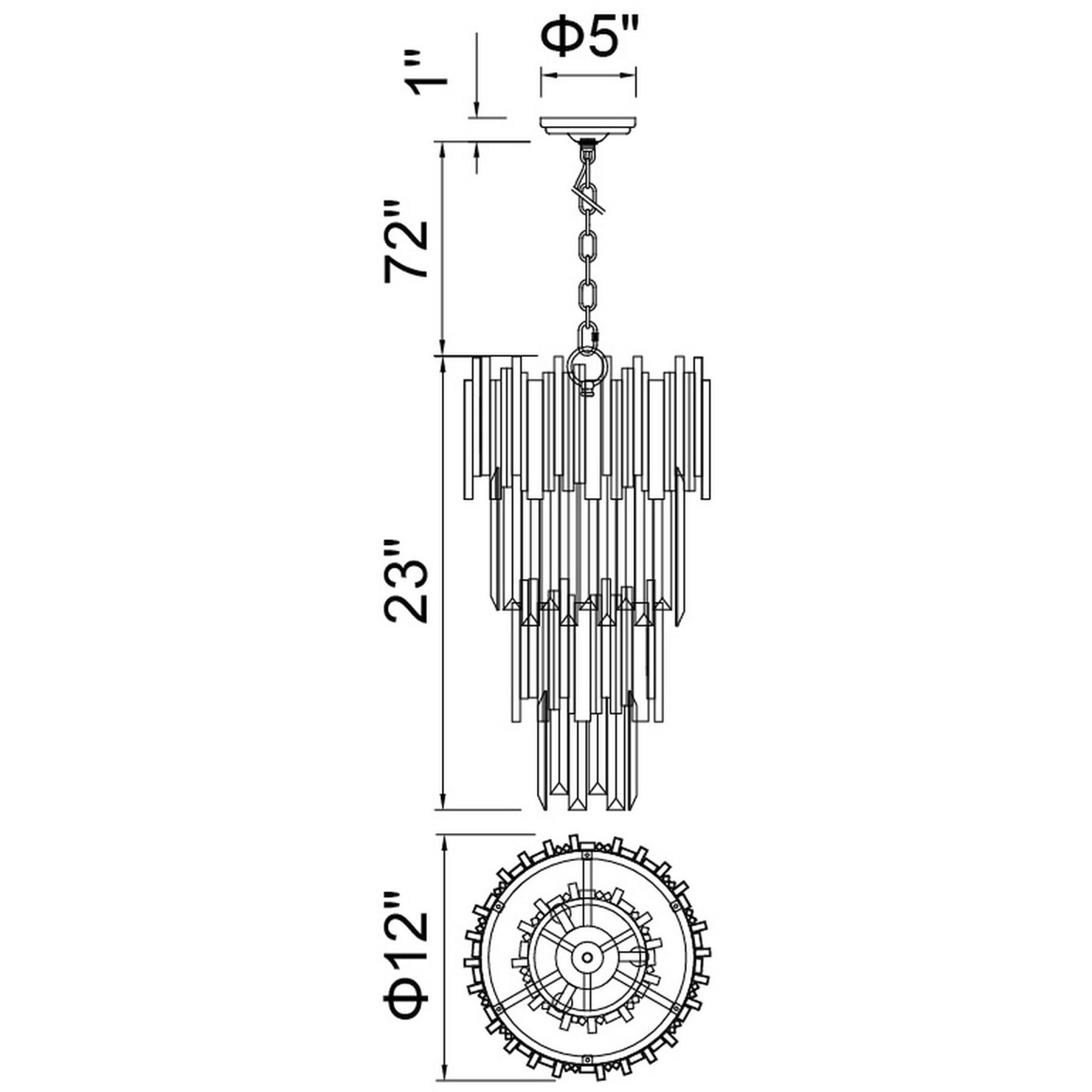 Deco 4 Light 12 inch Medallion Gold Down Mini Chandelier Ceiling Light