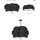 Phlox 4 Light 28 inch Matte Black with Black Chandelier Ceiling Light