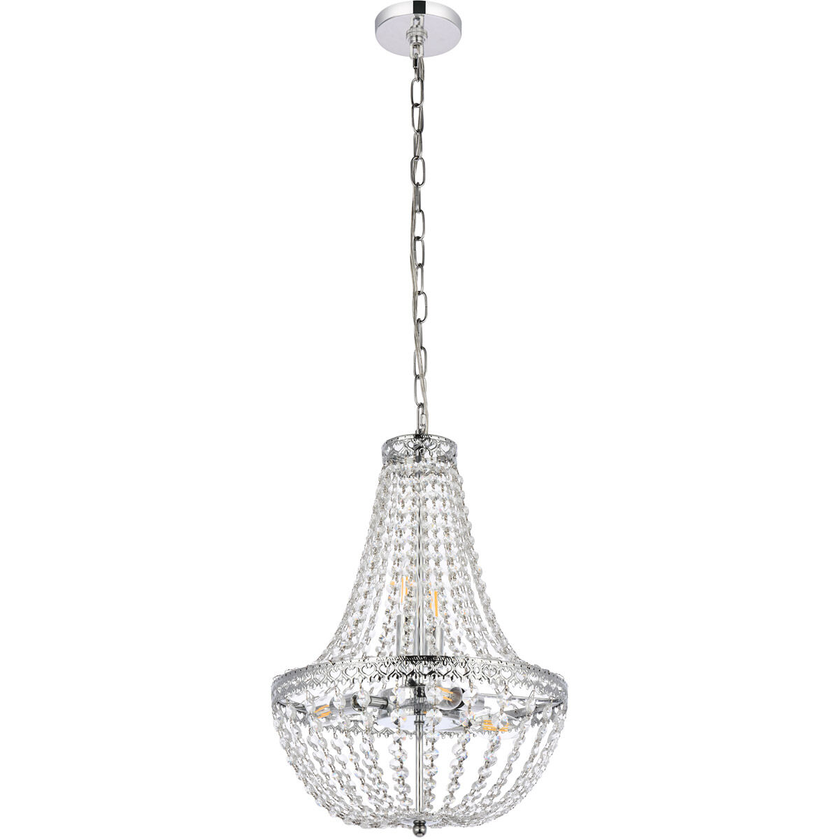 Valeria 5 Light 14 inch Chrome Pendant Ceiling Light