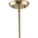 Carillon 1 Light 9.87 inch Brushed Gold Pendant Ceiling Light