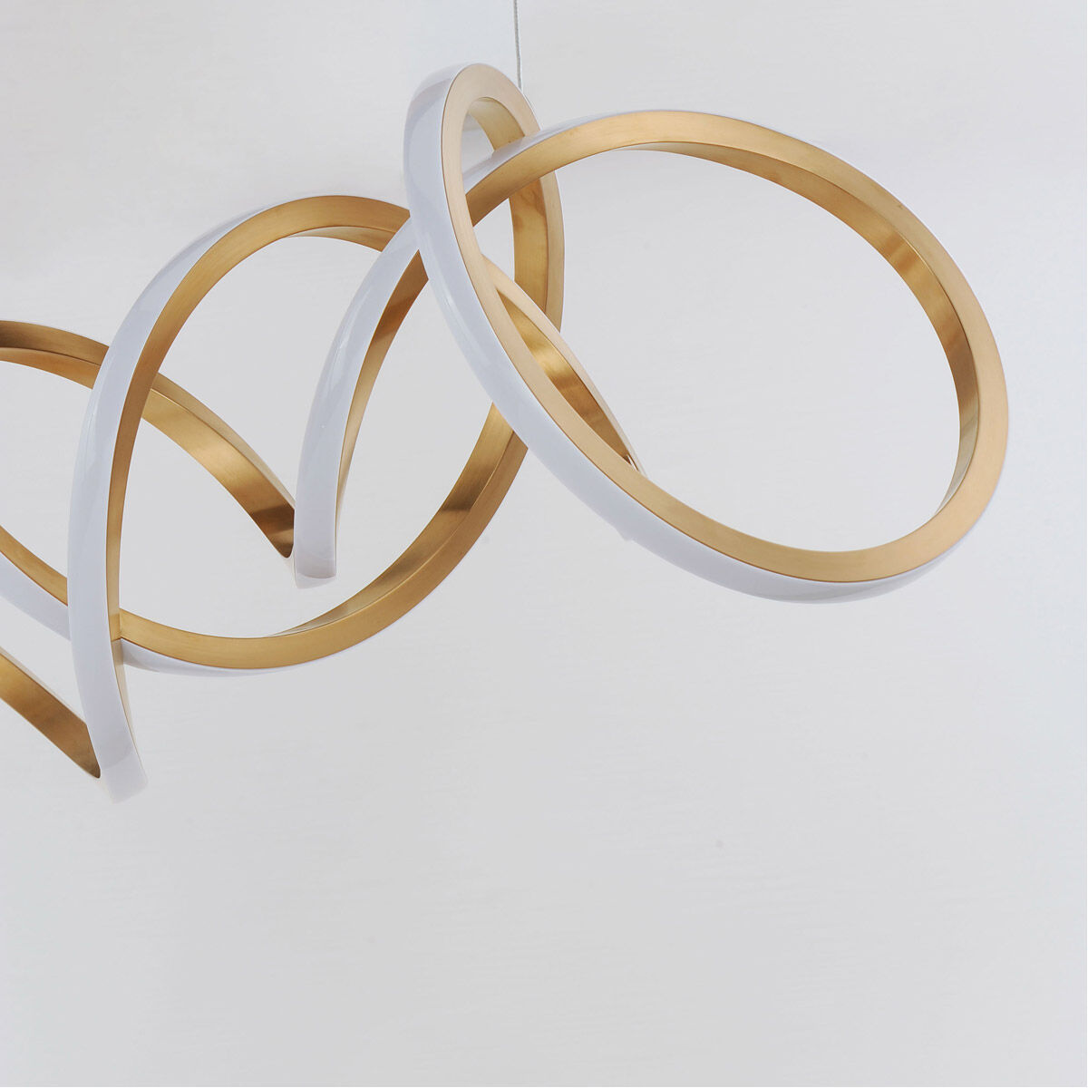 Signature LED 15.75 inch Brushed Champagne Single Pendant Ceiling Light