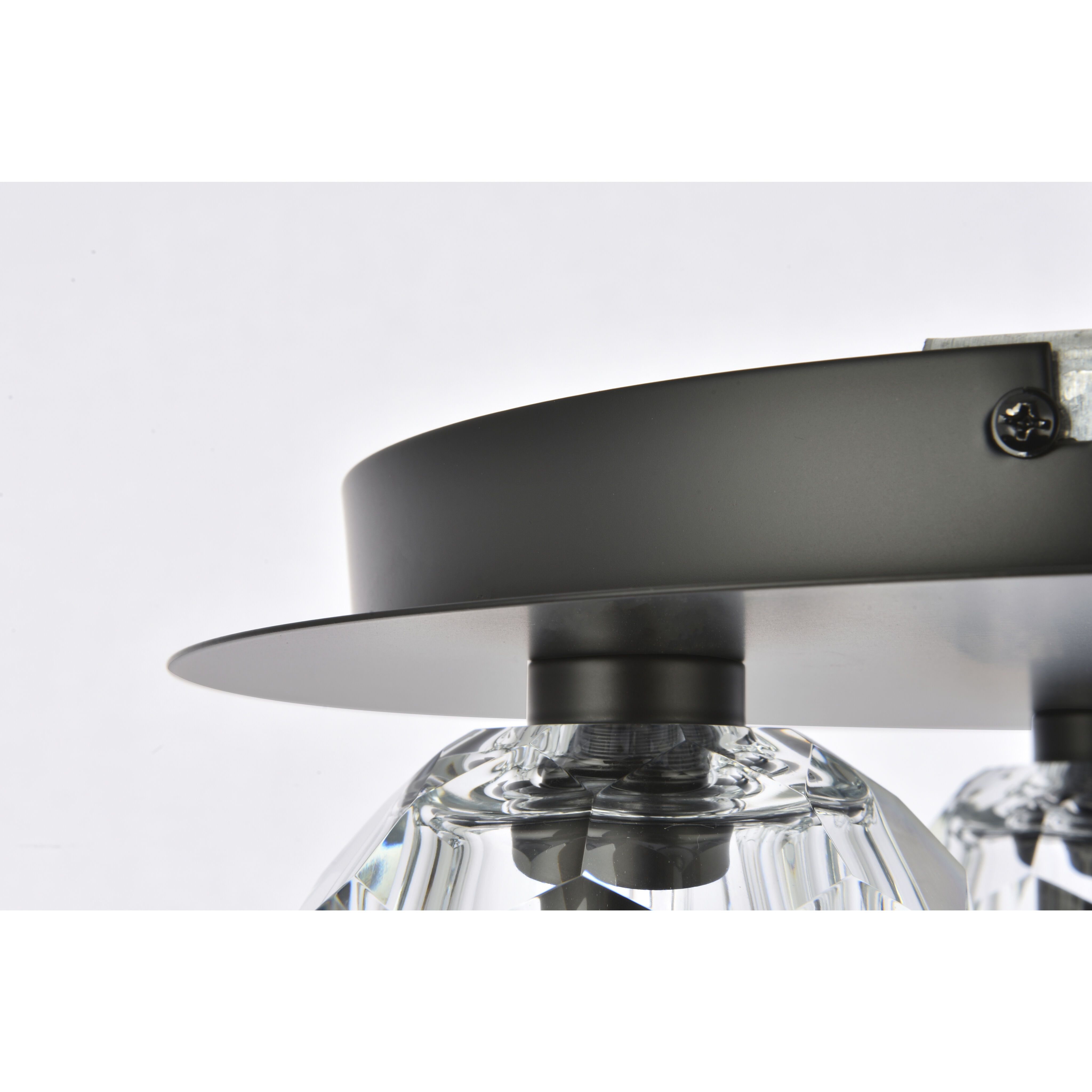 Graham 3 Light 12 inch Black Flush Mount Ceiling Light