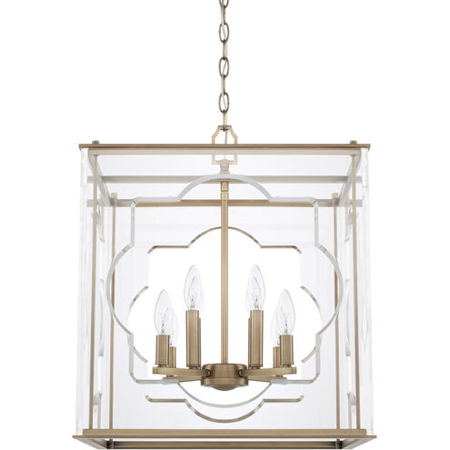 Aria 8 Light 18 inch Aged Brass Foyer Ceiling Light