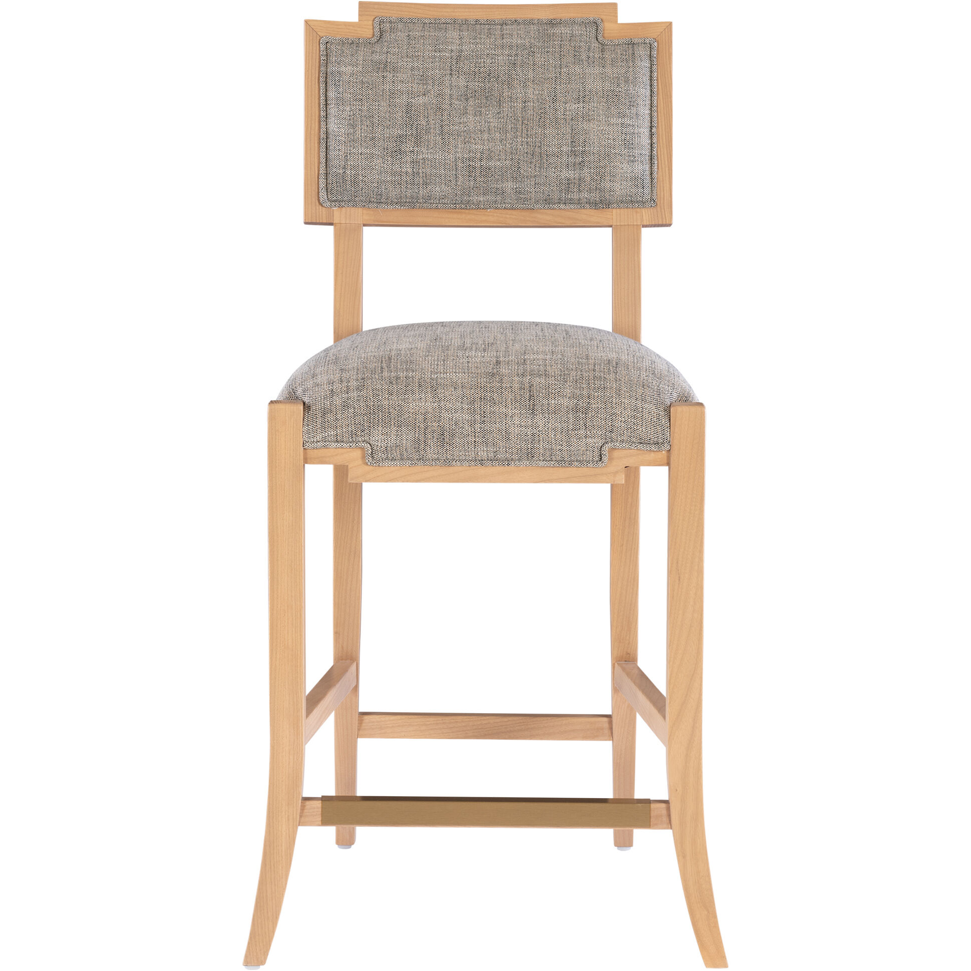 Melanie 42 inch Blonde Ash Wood/Brass Counter Stool