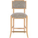 Melanie 42 inch Blonde Ash Wood/Brass Counter Stool