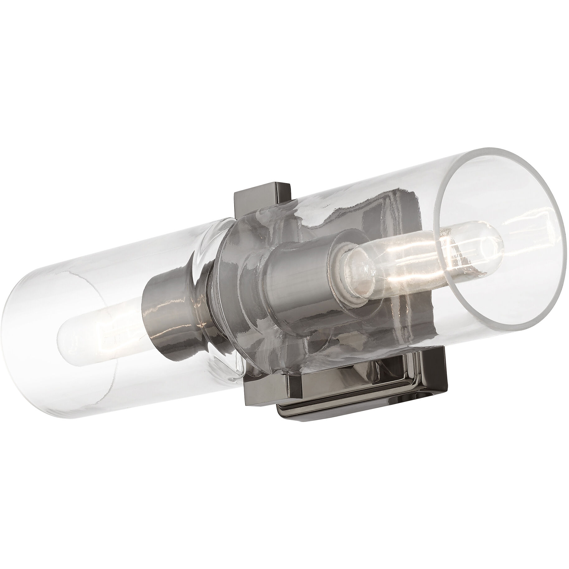 Clarion 2 Light 5 inch Black Chrome Vanity Sconce Wall Light