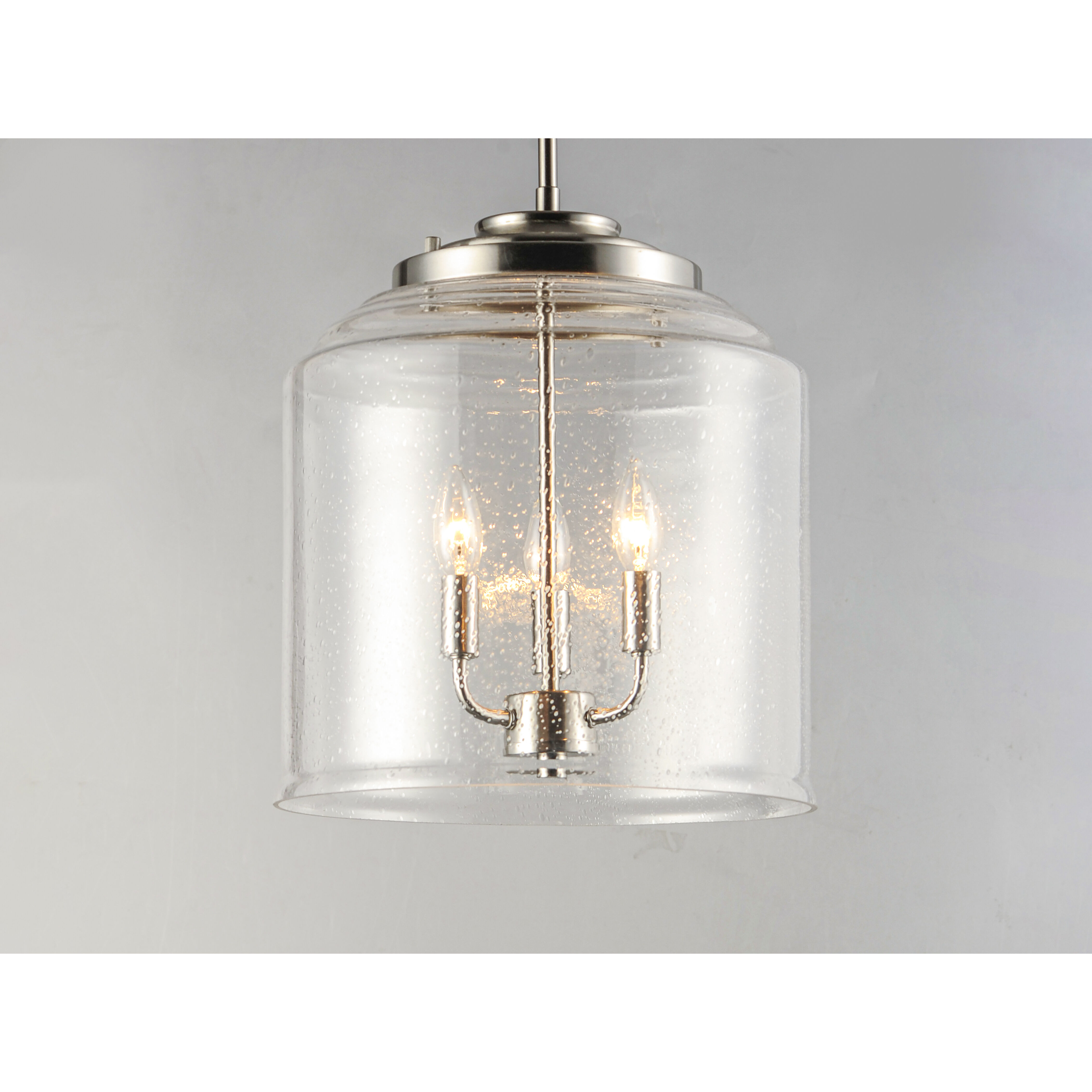 Acadia 3 Light 14 inch Satin Nickel Multi-Light Pendant Ceiling Light