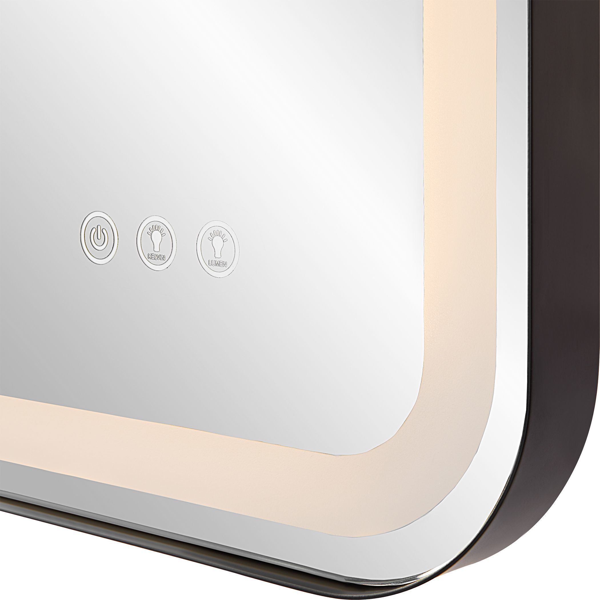 Crofton 40 X 30 inch Satin Black LED Lighted Mirror