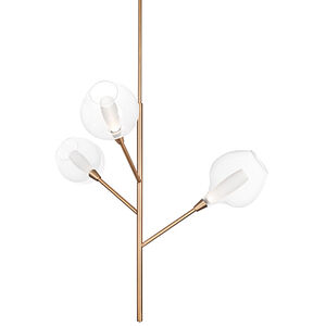 Sprout LED 32 inch Vintage Brass Pendant Ceiling Light