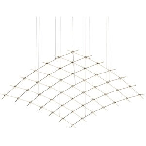 Constellation LED 177 inch Satin Nickel Pendant Ceiling Light in Clear Faceted
