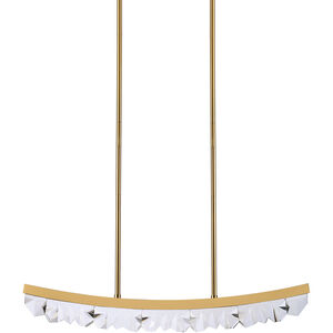 Arcus 1 Light 32 inch Aged Brass Linear Pendant Ceiling Light